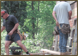 Mike and men at work. Mike and men at work.