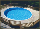 Pressure Treated Deck Around Swimming Pool