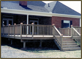 Pressure Treated Deck with Copper Caps in Hanover.