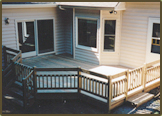 Pressure Treated Deck with Custom Guardrail.