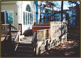 Pressure Treated Deck with Spa and Privacy Screening.